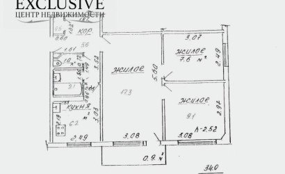 Купить 3-комнатную квартиру, Полоцк, Мариненко ул., 19. Фото 20