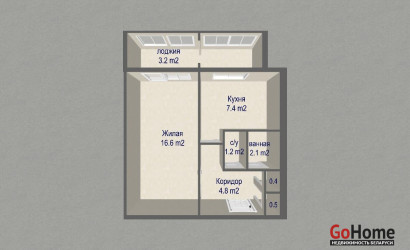 Купить 1-комнатную квартиру, Минск, Куйбышева ул., 46 (Советский район). Фото 2