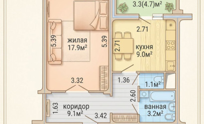 Купить 1-комнатную квартиру, Минск, Всеволода Игнатовского, 5 (Фрунзенский район). Фото 10