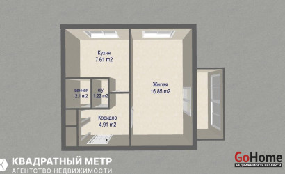 Купить 1-комнатную квартиру, Минск, Пушкина просп., 87(Фрунзенский район). Фото 17