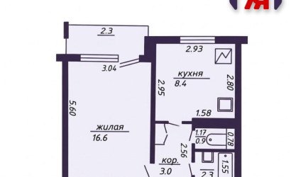 Купить 1-комнатную квартиру, Солигорск, Шахтеров б-р, 20. Фото 16