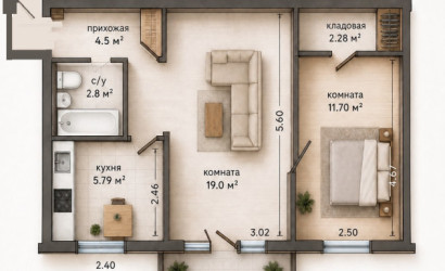 Купить 2-комнатную квартиру, Минск, Васнецова, 15 (Заводской район). Фото 1