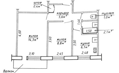 Купить 2-комнатную квартиру, Барановичи, Фабричная, 26. Фото 17