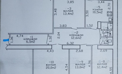 Купить 4-комнатную квартиру, Гомель, ул. Советская, д. 97 к.4. Фото 20