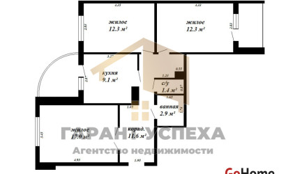Купить 3-комнатную квартиру, Брест, ул. Суворова, д. . Фото 14