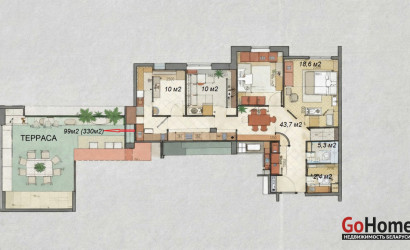 Купить 4-комнатную квартиру, Минск, Грибоедова, 1(Центральный район). Фото 3