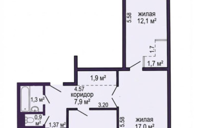 Купить 3-комнатную квартиру, Солигорск, Ленина ул., 2/Б. Фото 23