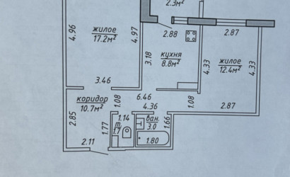 Купить 2-комнатную квартиру, Новополоцк, Молодежная ул., 190/3. Фото 9