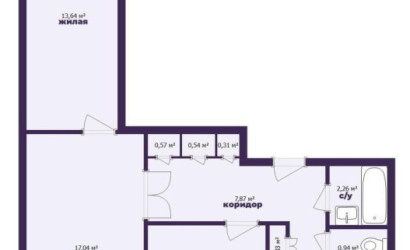 Купить 3-комнатную квартиру, Солигорск, Мира просп., 20/А. Фото 2