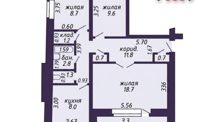 Купить 3-комнатную квартиру, Солигорск, Северная ул., 23. Фото 22