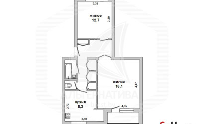 Купить 2-комнатную квартиру, Дмитровичи, , 