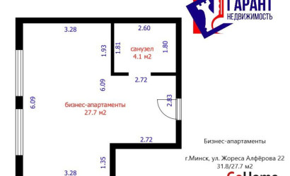 Купить 1-комнатную квартиру, Минск, Жореса Алфёрова ул., 22(Октябрьский район). Фото 19