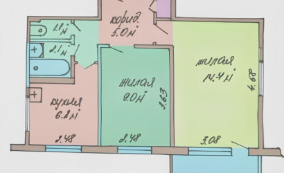 Купить 2-комнатную квартиру, Минск, Голодеда, 5/1 (Заводской район). Фото 8