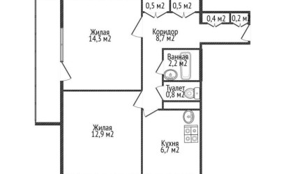 Купить 2-комнатную квартиру, Минск, Богдановича ул., 66(Советский район). Фото 1