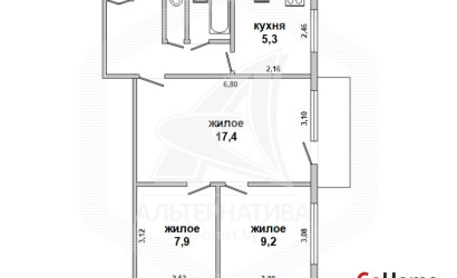 Купить 3-комнатную квартиру, Брест, Восток, пр-т Партизанский. Фото 8
