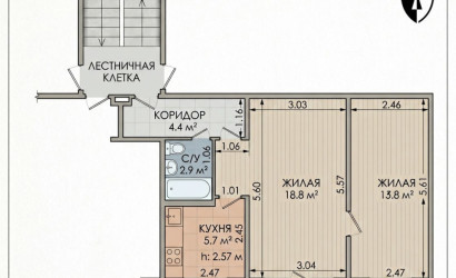 Купить 2-комнатную квартиру, Минск, Захарова, 63А (Партизанский район). Фото 1