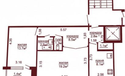 Купить 2-комнатную квартиру, Гродно, Строителей, 11. Фото 4