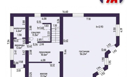  2-этаж.(203.8 м2), Колодищи(Енисейская ул., 32)