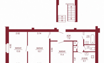 Купить 3-комнатную квартиру, Гродно, Ленина, 24. Фото 4