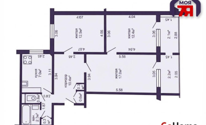 Купить 3-комнатную квартиру, Минск, Есенина ул., 59 (Московский район). Фото 19