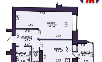 Купить 1-комнатную квартиру, Молодечно, Великий Гостинец ул., 154. Фото 1