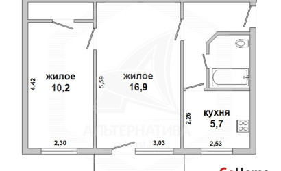 Купить 2-комнатную квартиру, Пелище, , . Фото 10