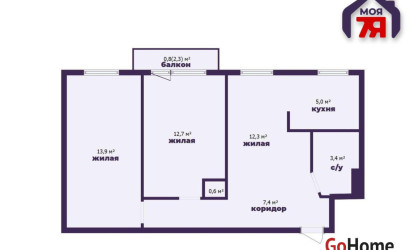 Купить 3-комнатную квартиру, Минск, Жукова просп., 21/1 (Московский район). Фото 2