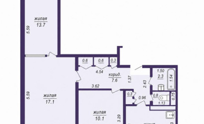 Купить 3-комнатную квартиру, Солигорск, Набережная ул., 27. Фото 1