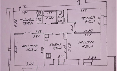 Купить 3-комнатную квартиру, Гомель, 60 лет СССР, 12/1. Фото 23