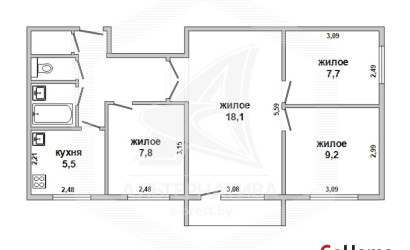 Купить 4-комнатную квартиру, Брест, Заводская, ул. Янки Купалы