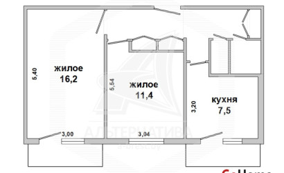 Купить 2-комнатную квартиру, Кобрин, , . Фото 18