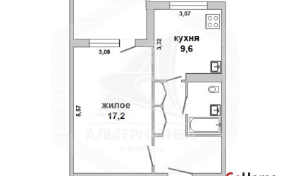 Купить 1-комнатную квартиру, Брест, Заводская, пер. Заводской 3-й. Фото 10