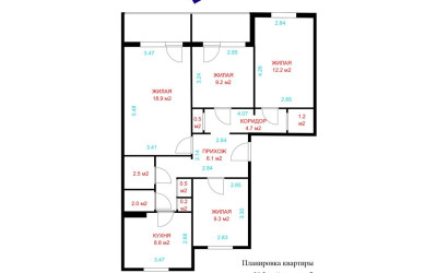 Купить 4-комнатную квартиру, Заславль, Юбилейная ул., 7. Фото 28
