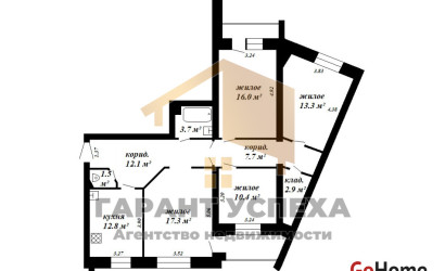 Купить 4-комнатную квартиру, Брест, ул. Московская, д. . Фото 1