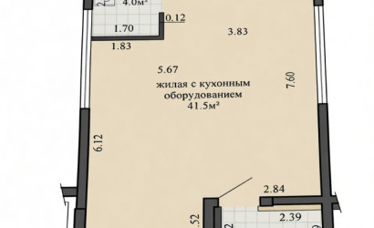 Купить 1-комнатную квартиру, Минск, Жореса Алфёрова, 9 (Октябрьский район). Фото 22