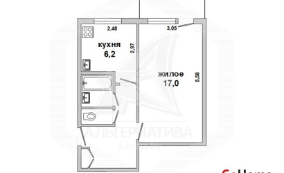 Купить 1-комнатную квартиру, Пружаны, , . Фото 1