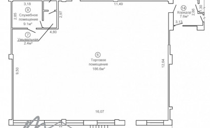 Аренда торгового помещения, Минск, ул. Алибегова, д. 28,  от 89 до 205.8 кв.м.. Фото 8