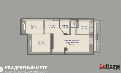Купить 3-комнатную квартиру, Минск, просп. Дзержинского, д. 11 (Московский район). Фото 20