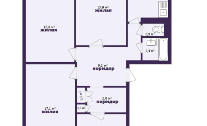 Купить 4-комнатную квартиру, Минск, Менделеева ул., 8 (Партизанский район). Фото 2