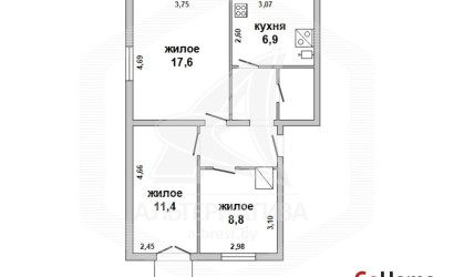 Купить 3-комнатную квартиру, Домачево. Фото 1