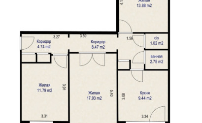 Купить 3-комнатную квартиру, Минск, ул. Бельского, д. 39/1 (Фрунзенский район). Фото 19