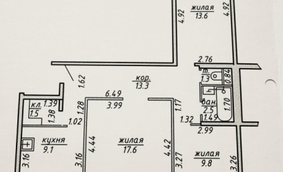 Купить 3-комнатную квартиру, Витебск, Богатырёва, 1. Фото 18