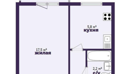 Купить 1-комнатную квартиру, Солигорск, Парковая ул., 9. Фото 16