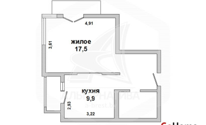 Купить 1-комнатную квартиру, Брест, Центр, ул. Фомина. Фото 13