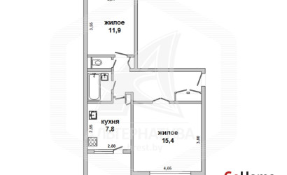 Купить 2-комнатную квартиру, Каменец, , . Фото 17