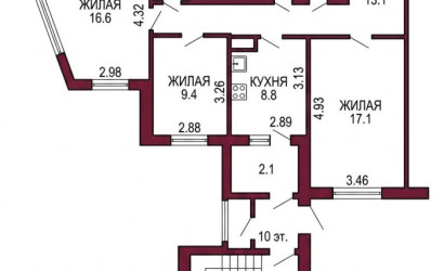 Купить 3-комнатную квартиру, Гродно, Индурское, 4/1. Фото 15