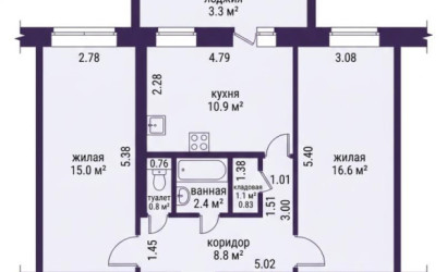 Купить 2-комнатную квартиру, Солигорск, Ленинского Комсомола ул., 34. Фото 20