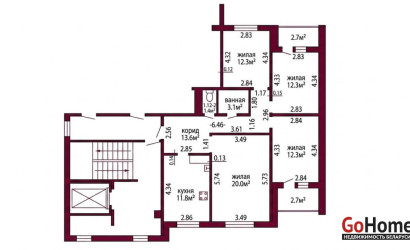 Купить 4-комнатную квартиру, Гродно, Малыщинская, 112. Фото 11