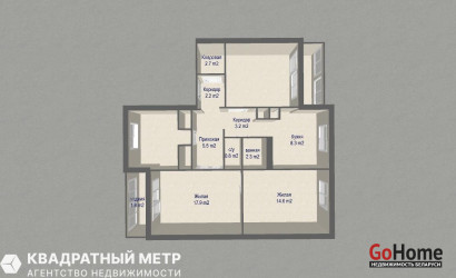 Купить 2-комнатную квартиру, Сеница, набережная, 74. Фото 4