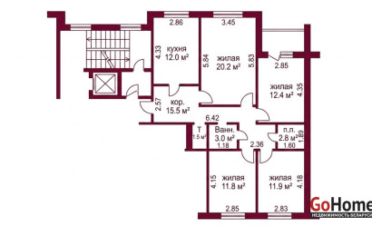 Купить 4-комнатную квартиру, Гродно, Дзержинского, 25. Фото 8